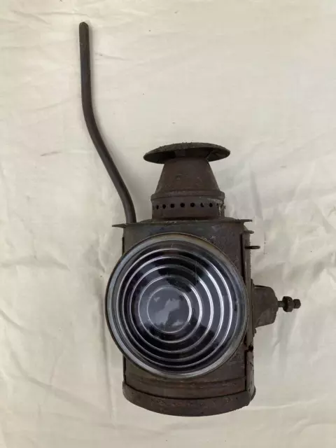 Vintage Adlake Railroad Lantern with Mounting Rod,  No Burner, Train Lamp.