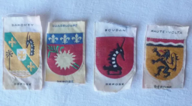 4 Insignes scout anciens , badges AFRIQUE , tissu