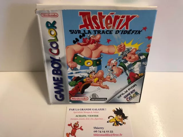 Jeu Vidéo Asterix sur la trace d'Idéfix Boîte Nintendo GameBoy Color CIB FRA