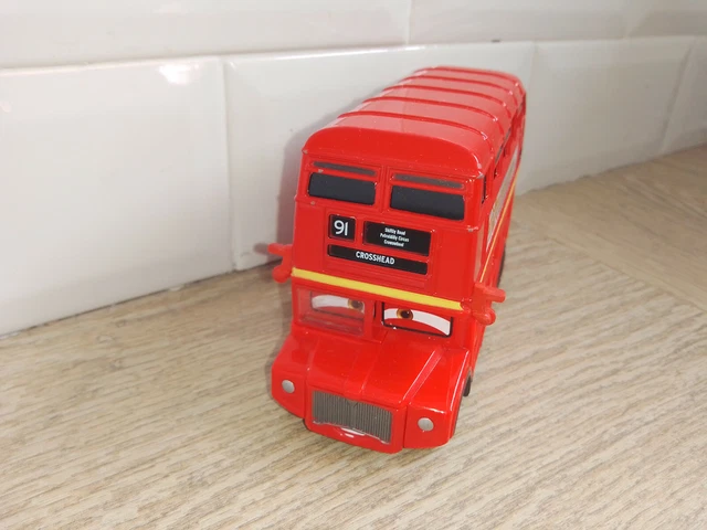 0505211 Disney Pixar Cars métal Mattel double decker bus Topper Deckington III 2