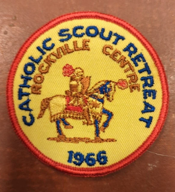 VINTAGE BSA BOY Scout Patch 1966 Catholic Scout Retreat Rockville