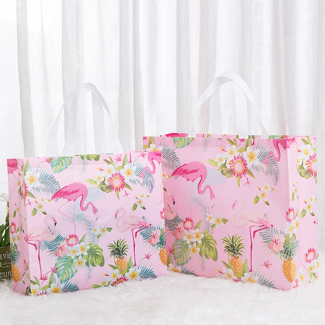 Borsa per lo shopping nuovo tessuto non tessuto fenicottero riutilizzabile viaggio Lageru
