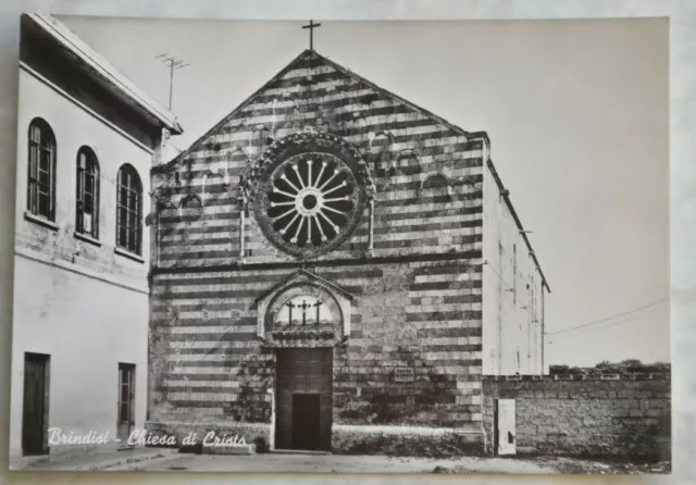 Cartolina Brindisi Chiesa di Cristo Ed. Anelli nv anni 60