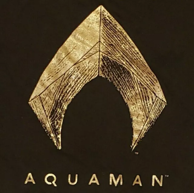 Aquaman Movie Symbol T-Shirt Large DC Comic Superhero Justice League (G)