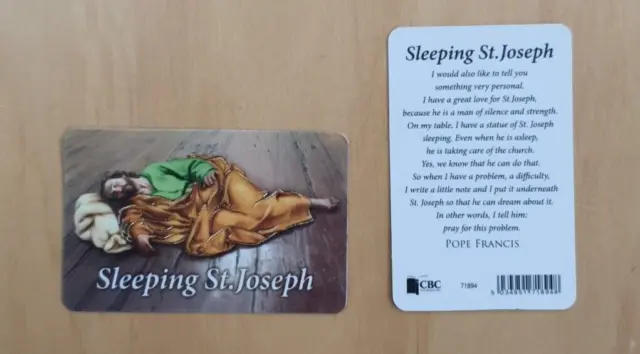 Religous Holy Card / Prayer Card : Sleeping Joseph