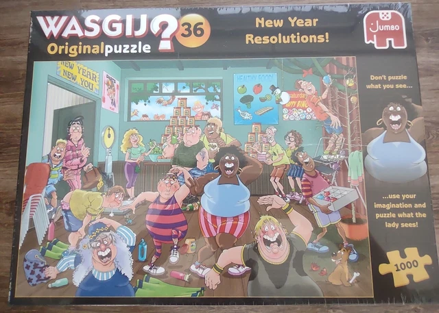 Brand New! Wasgij – New Year Resolutions! – 1000 Piece Jigsaw Puzzle – Sealed