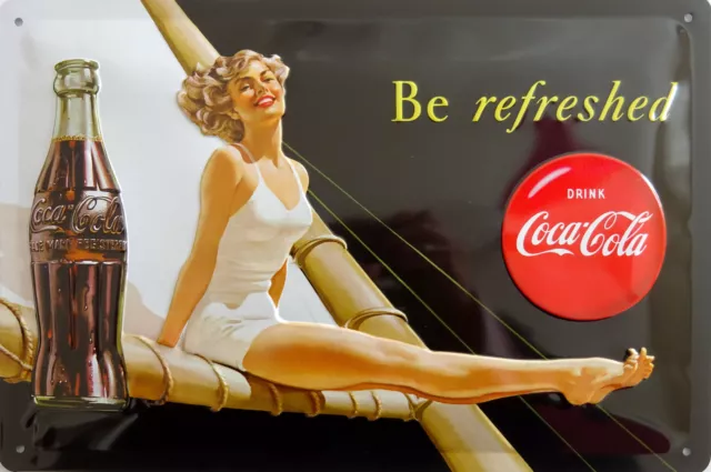 Schild Blechschild 20x30 cm - Coca Cola Werbung Softdrink vintage retro (5)