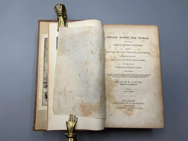 Rare 2 Vol Set On Voyage Around The World Frigate Columbia 1847 - No Reserve!