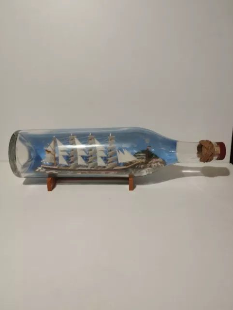 🟢Unique Rare Model Ship Pamir in a Bottle" 1905/Germany/🟢19.3 inches