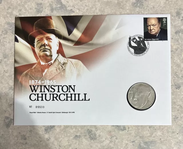 2015 Winston Churchill Five Pounds £5 PNC First Day Stamp Cover