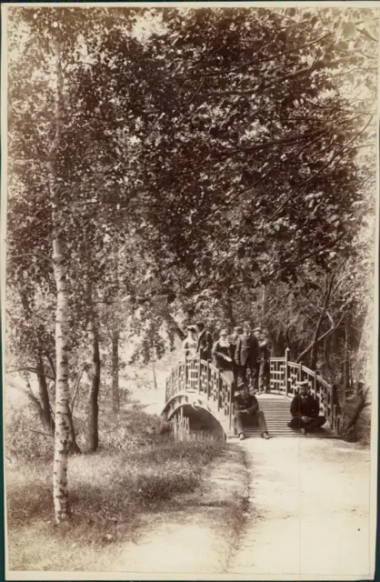 France, Lyon, Parc de la Tête d&#039;Or  Vintage albumen print  Tirage album