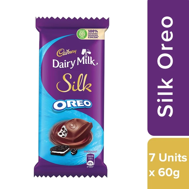 CADBURY DAIRY MILK Silk Oreo Chocolate Of 60 Gm x Pack Of 7 Is A Moment