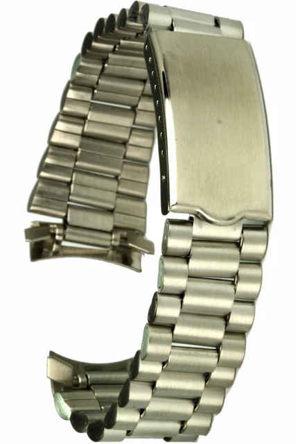Bracelet De Montre Métal Acier Inoxydable Argenté 20mm - Pour Seiko Et Autres, Neuf