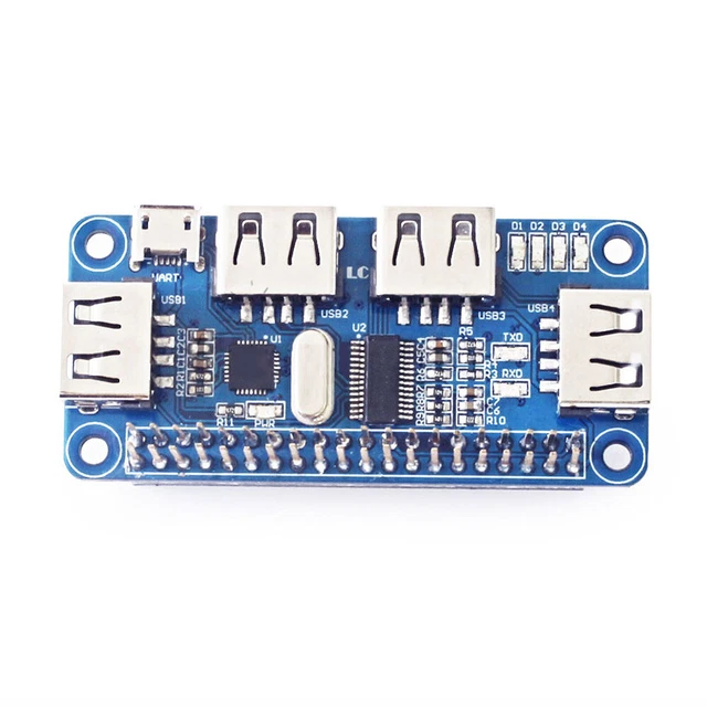 4 Ports USB HUB HAT Expansion Board For Raspberry Zero/Zero W/3B+