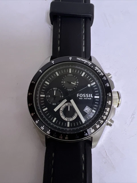 Fossil Machine Orologio Cronografo Uomo 45mm: Cassa Fumé Con Accenti Blu, Bracciale In Acciaio, Movimento Al Quarzo - 3