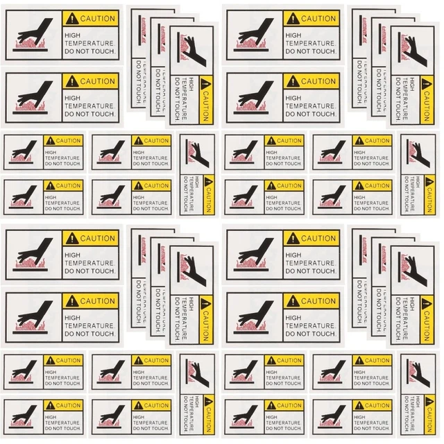 40 pcs Ad Temperatura di Allarme Hot Adesivi di Avvertimento