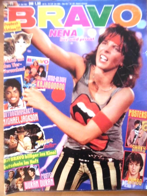 BRAVO 25-1983 D Nena Bond Bowie Eurythmics Kajas John James Lee Majors Ixi Jacko