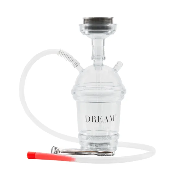 DREAM Cup Hookah Set with LED Lights Mini Portable Acrylic Shisha (CLEAR)