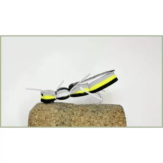 Foam Bug Trout or Carp Flies 4 x Grey Foam Bug, Size 8 Best Foam Fly