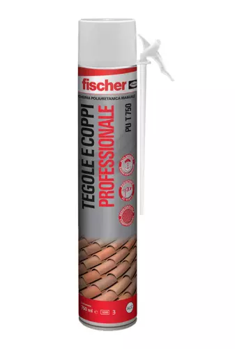 12 Pz Fischer Schiuma Poliuretanica Espansa Per Tegole Coppi Pu T Manuale 750Ml