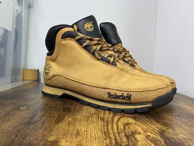 Stivali Timberland Taglia 8-11 Uomo Nero Giallo Pelle Scarpe Da Ginnastica Chukka Scarpe 