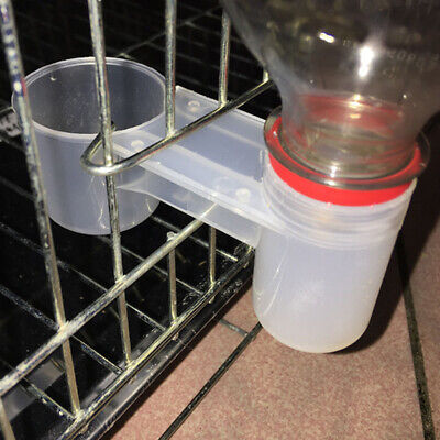 Alimentador de plástico para mascotas pájaros botella de agua taza gato pollo paloma RA AGYB