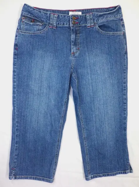 NEW! ST. JOHN'S BAY Mid-Rise Plus Size Capri Pants, 16W 20W 24W - Cranberry  $19.99 - PicClick