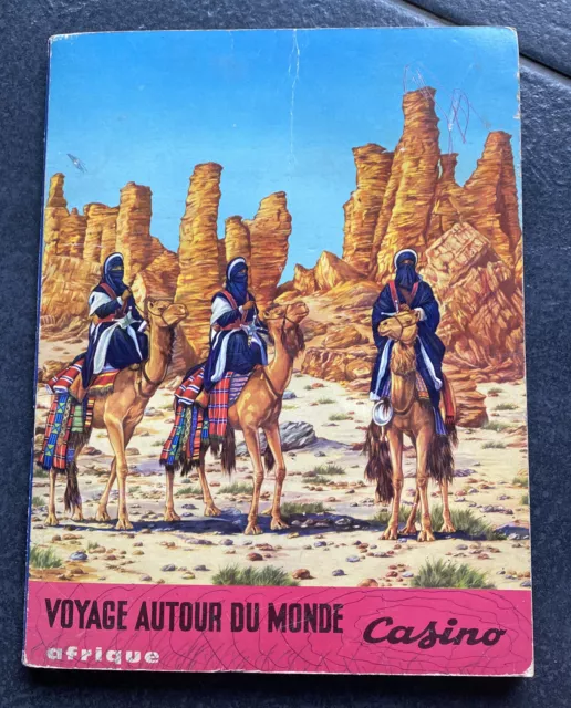 ALBUM IMAGES CHOCOLAT CASINO SCILIA VOYAGE AUTOUR DU MONDE AFRIQUE Chromos 1955