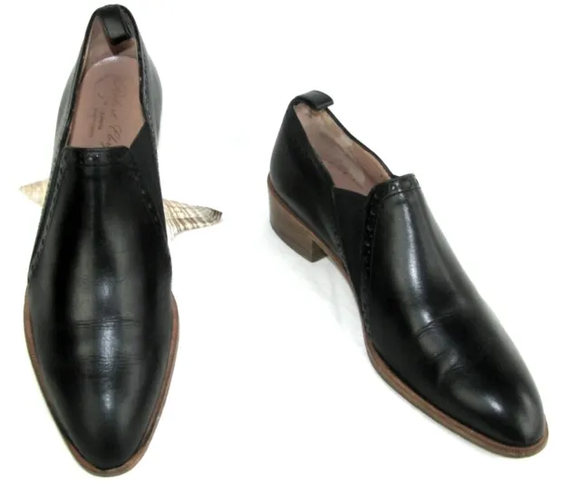 ROBERT CLERGERIE Low boots courtes cavalières tout cuir noir 40 EXCELLENT ETAT
