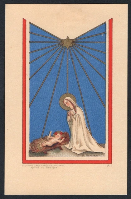 Antico Santino de la Madonna image pieuse estampa holy card