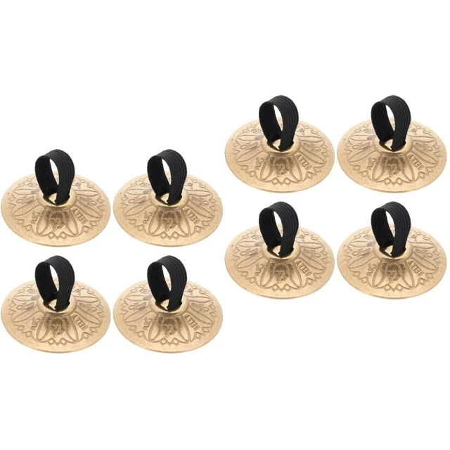 4 Pairs Kupfer Bauchtanz-Fingerbecken Kind Schlaginstrument Für Kinder