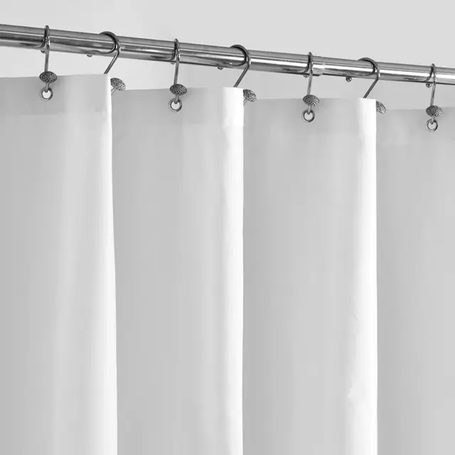 Extra Long Fabric Shower Curtain Liner Waterproof - 72" X 90", Soft & Lightweigh