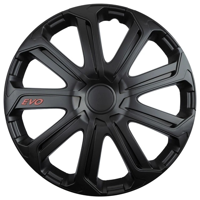 Copricerchi 14" coprimozzo Evo copriplastica set di 4 neri specifici GT