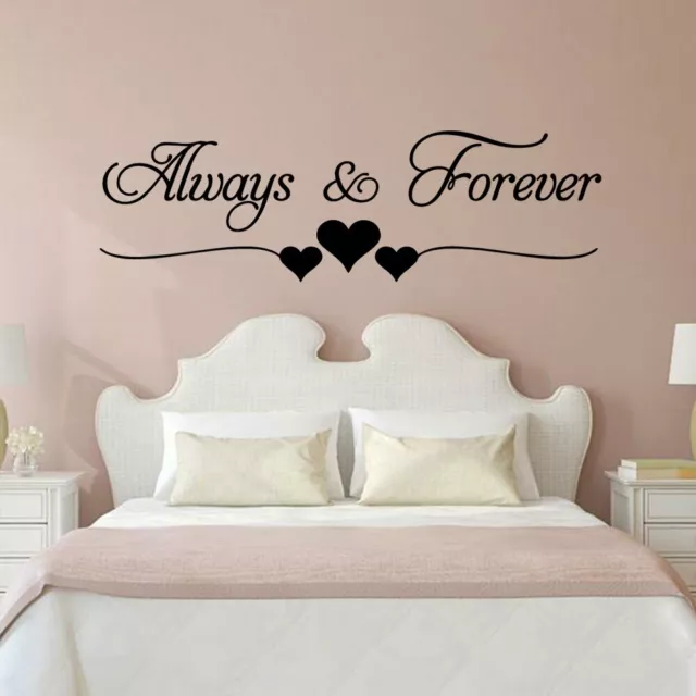 Romantic Love Always Forever INS Wall Stickers for Bedroom Wall Decals Decor