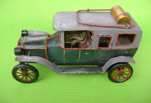 JOUET ANCIEN VOITURE MECANIQUE EN TOLE GERMANY FISCHER-BING
