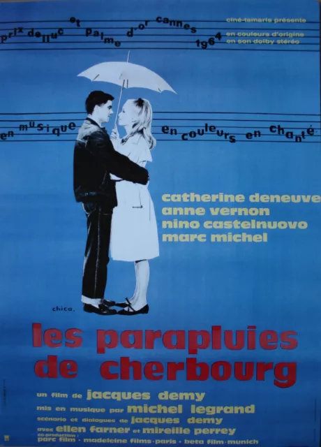 LES PARAPLUIES DE CHERBOURG Affiche Cinéma ROULEE 53x40 Movie Poster Deneuve