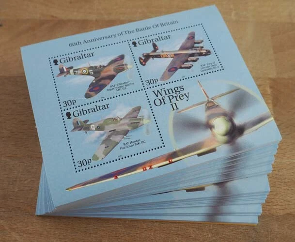 2000 Gibraltar; 200 Blocks Flugzeuge, Bl. 43, postfrisch/MNH, ME 800,-