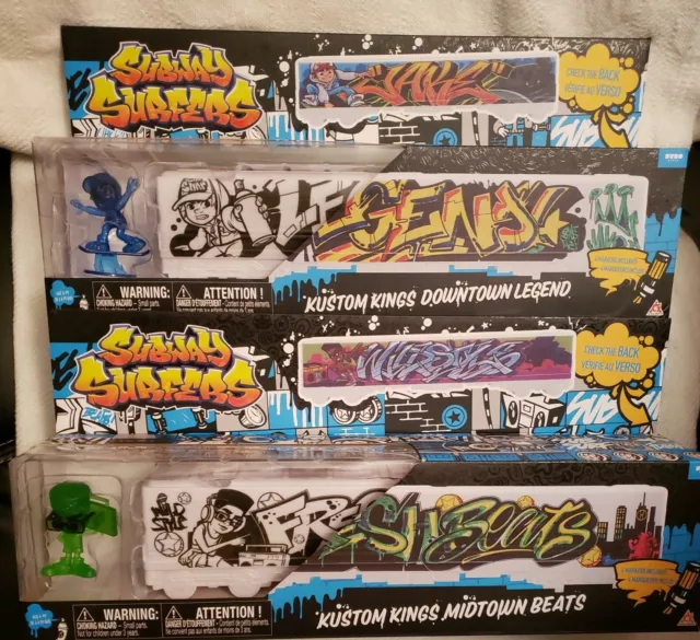 Subway Surfers Kustom Kings Graffiti Train Complete Set 3 Legend Tricky  Beats