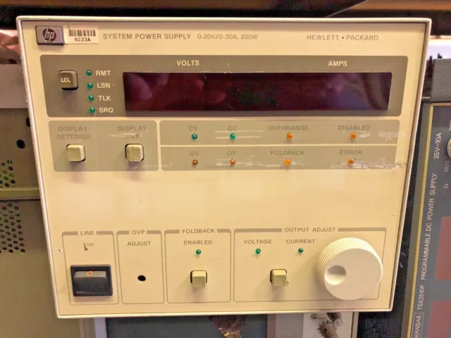 Agilent Hp Keysight 6033A System Power Supply 0-20V / 0-30A