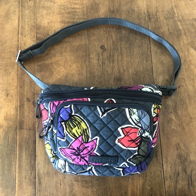 Vera Bradley Purse Convertible Belt Bag Fanny Crossbody Teal Quilted Floral NICE