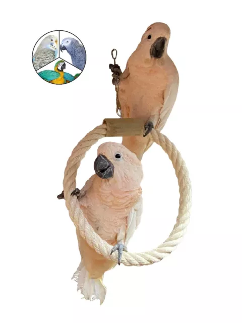 Papageienspielzeug Vogelspielzeug Ring Schaukel alle Größen 14 cm Ø - 45cm Ø neu