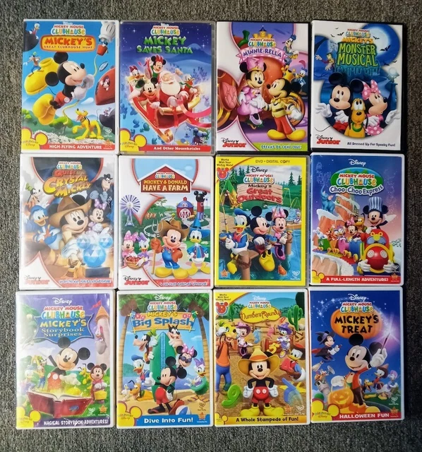 Disney Junior Lot of 12 DVDs Mickey Mouse Clubhouse Donald, Minnie, Goofy, Daisy
