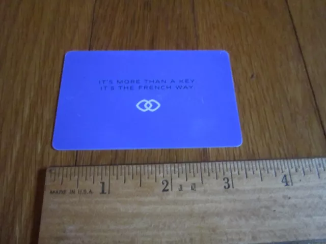 Sofitel Hotel Key Card Philadelphia PA 'It's the French Way' Purple FREE SHIP