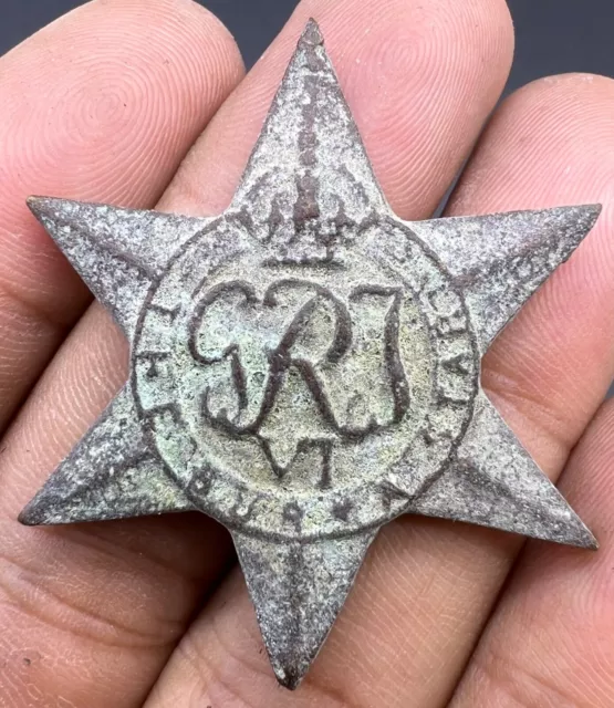 South East Asian Burmese British Old Military Bronze Ancient Medal