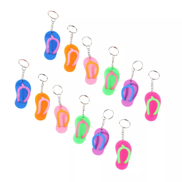 Hawaii Beach Bag Keychain Sandal Pendant Key Ring (12PCS)