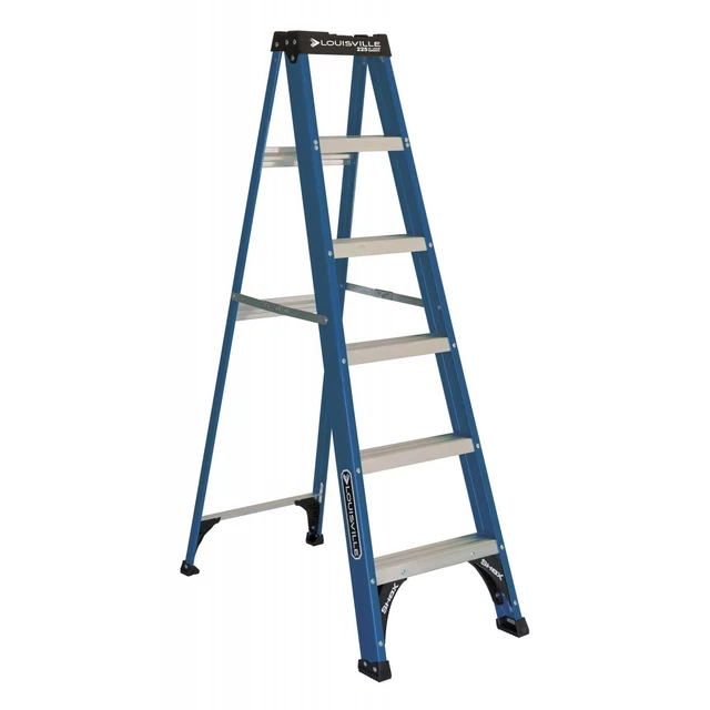 Louisville Ladder 6 ' Fiberglass Step, 10' Reach, 225-lb, Load Capacity