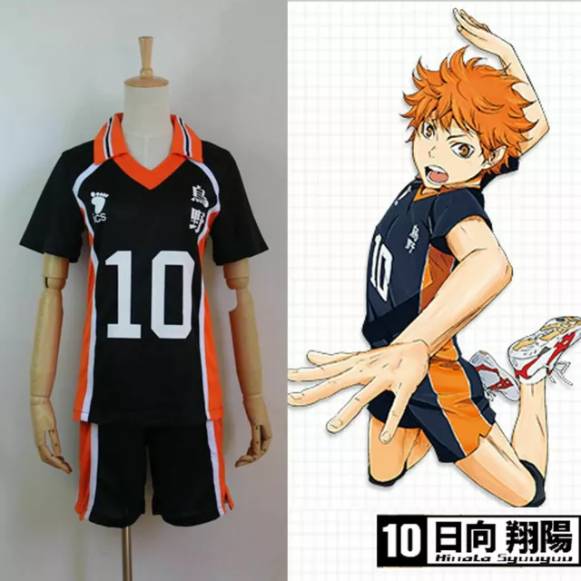 Haikyuu!! Karasuno High School Uniform Jersey No.10 Shouyou Hinata Cosplay