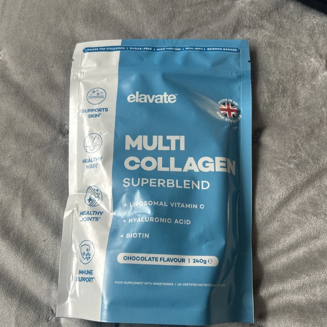 Genuinine GENUINE ELEVATE MULTI Collagen Super blend Chocolate 240g New Sealed ...