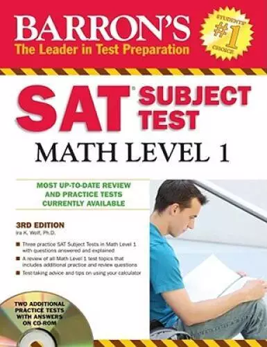 Barrons SAT Subject Test Math Level 1 with CD-ROM (Barrons SAT Subject  - GOOD