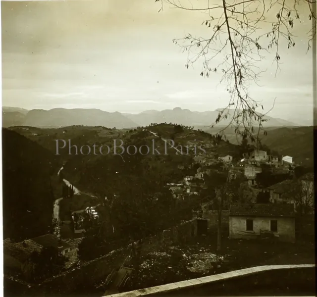 FRANCE ITALY Mountain Landscape c1900, Photo Stereo Large Glass Plate 